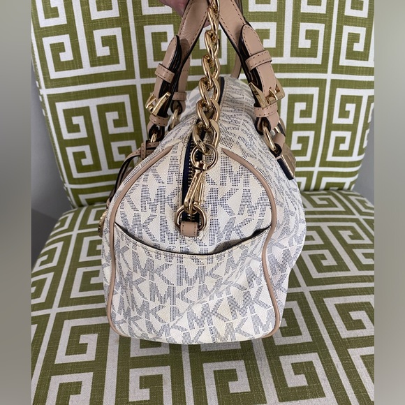 SOLD! 3 PC! Michael Kors Grayson Monogram Chain Satchel & Saffanio Zip Wallet - Picture 5 of 12